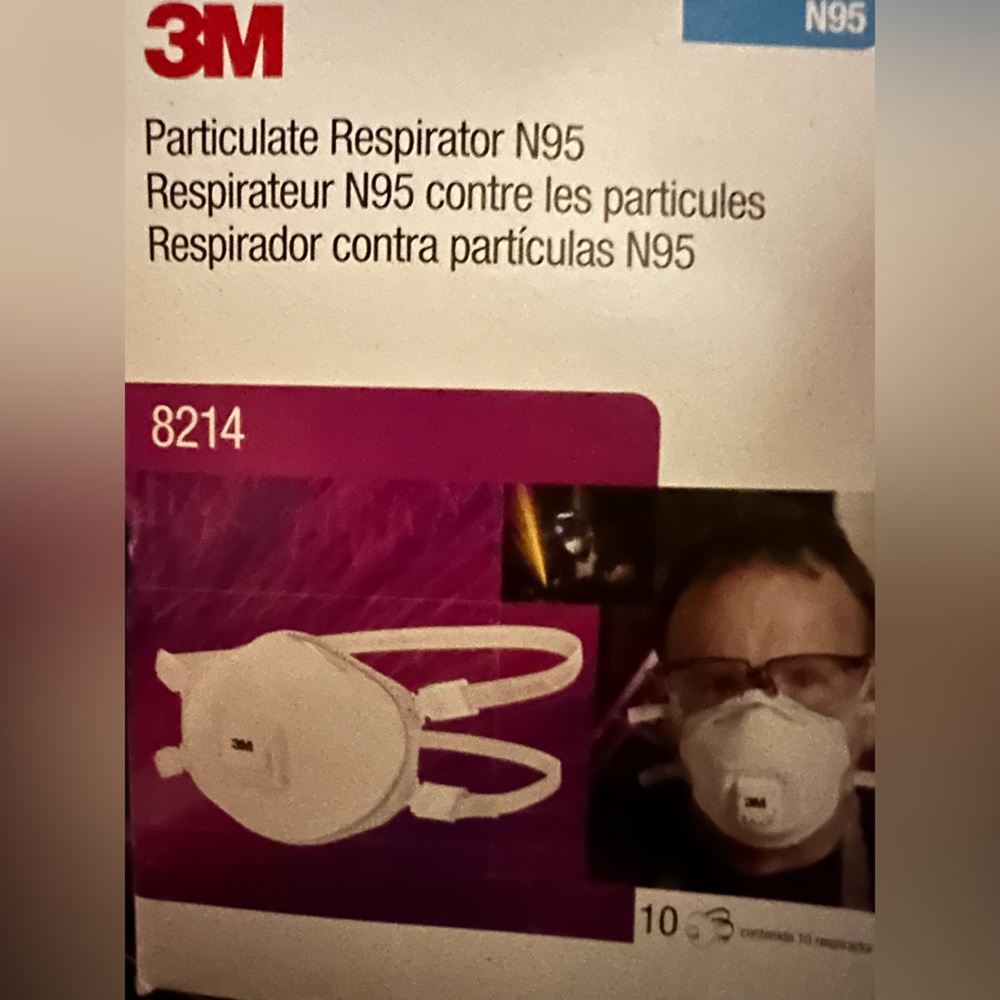 3M 8214 N95 Particulate Respirator Protection Masks 10 pack